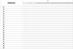 習慣管理表